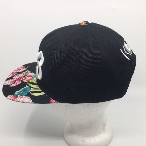 KORE Black and Floral Cap / Hat SnapBack 213 embroidery - Picture 5 of 15